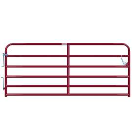 Behlen Country 40120101 Heavy-Duty Gate, 120 in W Gate, 50 in H Gate, 16 ga Frame Tube/Channel, Steel Frame, Red