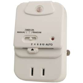 ATRON PLT3 Light Control Timer, 500 W, 2, 4, 6, 8, 10 hr Time Setting, White
