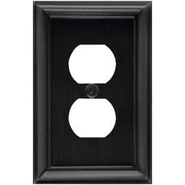 ATRON 2-204D Outlet Wallplate, 1 -Gang, Metal