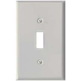 ATRON 2-164T Wallplate, 1 -Gang, Metal, White