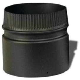 SELKIRK DSP7P6-1 Stove Pipe, 7 in ID x 7-1/2 in OD Dia, 6 in L, Aluminized Steel/Stainless Steel, Black