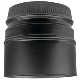 SELKIRK DSP7SA-1 Chimney Adaptor, 7 in Dia, 5-3/4 in L, 7-1/2 in Connection, Stainless Steel, Black