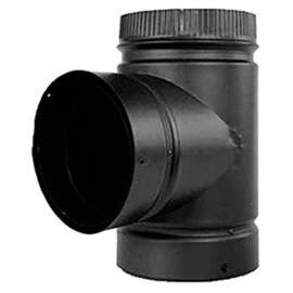 SELKIRK DSP7TE-1 Tee, 7 in, Stainless Steel, Black