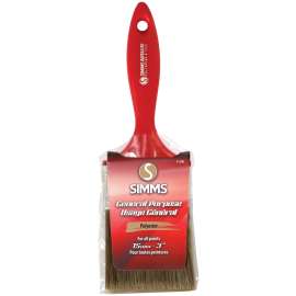 SIMMS Satellite 1300-75 Flat Brush, 3 in W, 2-3/4 in L Bristle, Polyester Bristle