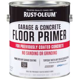 RUST-OLEUM 306196 Floor Primer, Flat/Matte, Semi-Transparent Gray, Liquid, 64 oz