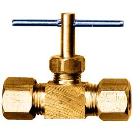 Fairview 3062-4 Needle Valve, 1/4 in Connection, Compression, 150 psi Pressure, Brass Body