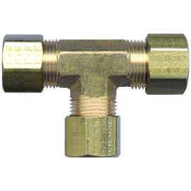 Fairview 64-10P Union Pipe Tee, 5/8 in, Compression, Brass, 150 psi Pressure