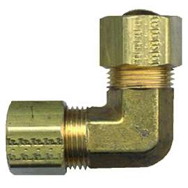 Fairview 65-4 Union Pipe Elbow, 1/4 in, Compression, 90 deg Angle, Brass, 300 psi Pressure