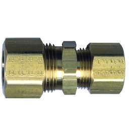 Fairview 62R-65P Reducing Pipe Union Coupling, 3/8 x 5/16 in, Compression, Brass, 200 psi Pressure