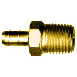 Fairview 968-6BP Pipe Connector, 3/8 x 1/4 in, Barb x MPT, Brass