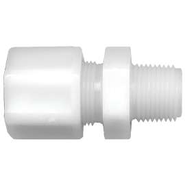 Fairview 568-6CP Pipe Connector, 3/8 in, Tube x NPT, Nylon, 50 psi Pressure