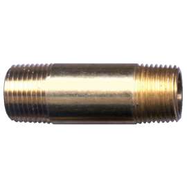 Fairview 113-B1-1/2P Long Pipe Nipple, 1/4 in, NPT, Brass, 1200 psi Pressure, 1-1/2 in L