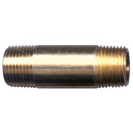 Fairview 113-D3P Long Pipe Nipple, 1/2 in, NPT, Brass, 1200 psi Pressure, 3 in L