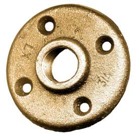 Fairview 114-DP Floor Pipe Flange, 1/2 in, FPT, Brass, 1200 psi Max Pressure