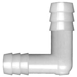 Fairview 555-8P Union Elbow, 90 deg Angle, 1/2 in, Barb, Nylon