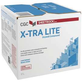Sheetrock X-Tra Lite 381470 Drywall Compound, Paste, Off-White, 17 L