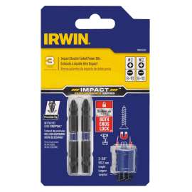 Irwin 1903509 Bit Set with Magnetic Screw Hold Attachment, 3-Piece, Double-Ended, Steel