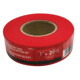 Task T59202 Flagging Tape, 200 ft L, 1 in W, Red, PVC