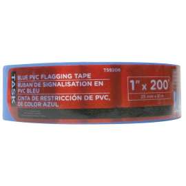 Task T59206 Flagging Tape, 200 ft L, 1 in W, Blue, PVC