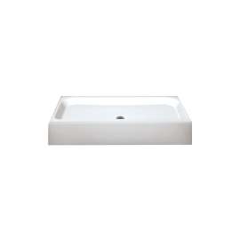 MAAX Finesse Series 105624-000-002 Shower Base, 48 in L, 32 in W, 7 in H, Fiberglass, White, Alcove Installation