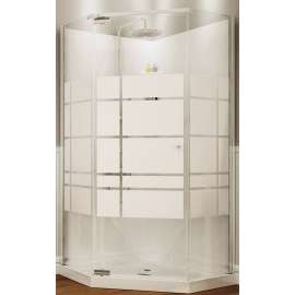 MAAX 105618-000-129102 Shower Kit, 36 in L, 36 in W, 72 in H, Polystyrene, Chrome, 3-Wall Panel, Neo-Angle