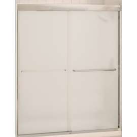MAAX Aura 135665-981-084 Shower Door, Mistelite Glass, Semi Frame, 2-Panel, Glass, 6 mm Glass