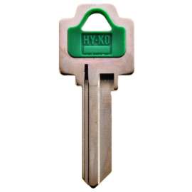 HY-KO 13005WR5 Key Blank, Brass/Plastic, Nickel, For: Weiser Cabinet, House Locks and Padlocks