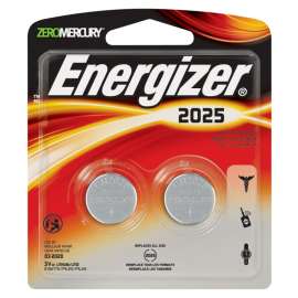 Energizer 2025BP-2N Watch/Calculator Batteries, Lithium - Coin Cell, 3 Volt