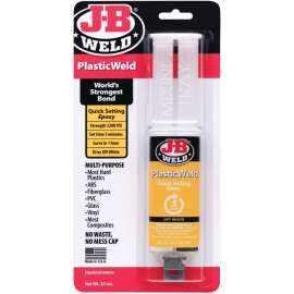 J-B WELD 50132 Epoxy Adhesive, Off-White, Liquid, 25 mL Syringe