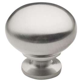 Richelieu DP3295195 Cabinet Knob, 1-1/4 in Projection, Metal, Brushed Nickel