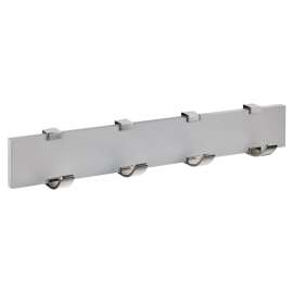 Richelieu RH118211430195 Hook Rack, 2-15/32 in L, 17-3/4 in W, Metal/Wood, White