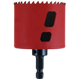 MORSE MHSA42C Hole Saw, 2-5/8 in Dia, 1-15/16 in D Cutting, 3/8 in Arbor, 4/6 TPI, HSS Cutting Edge