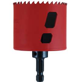 MORSE MHSA44C Hole Saw, 2-3/4 in Dia, 1-15/16 in D Cutting, 3/8 in Arbor, 4/6 TPI, HSS Cutting Edge