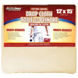 Fonora Textile 775 Drop Cloth, 15 ft L, 12 ft W, 100% Cotton Canvas