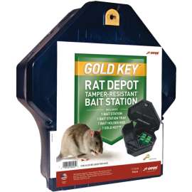 J.T. EATON 904H Bait Station, 10-1/4 in L, 11.4 in W, 3-1/2 in H, Plastic