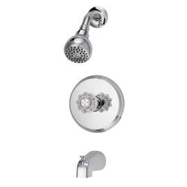 Boston Harbor GU-F1010509CP Tub/Shower, Fixed Mount Showerhead, 1.75 gpm Showerhead, 1 Spray Settings, 1-Handle