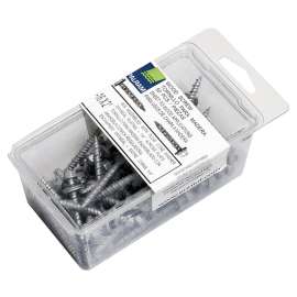Woodtite 92523 Screw, 2 in L, Coarse Thread, Hex Drive, Self-Drilling Point, Galvanized Steel