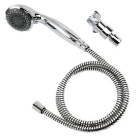Boston Harbor Hand-Held Shower Head, 1.75 (6.6) 80 gpm (L/MIN) psi, 1/2-14 NPT Connection, Threaded, PVC, Chrome