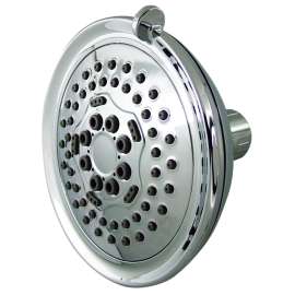 Boston Harbor Shower Head, 1.75 (6.6) 80 gpm (L/MIN) psi, 1/2-14 NPT Connection, Threaded, 5-Spray Function, Chrome