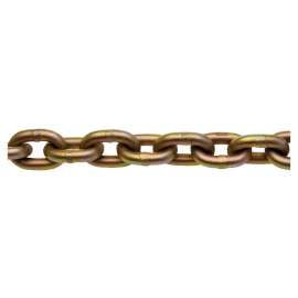 Campbell 0510626 Transport Chain, 3/8 in, 45 ft L, 6600 lb Working Load, 70 Grade, Carbon Steel, Chrome Yellow/Zinc