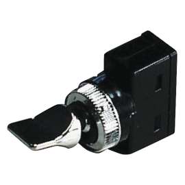 CALTERM 40090 Duckbill Switch, SPST, Off, On, Toggle Actuator, Black