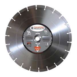 DIAMOND PRODUCTS 70499 Circular Saw Blade, 14 in Dia, 1 in Arbor, Diamond Cutting Edge