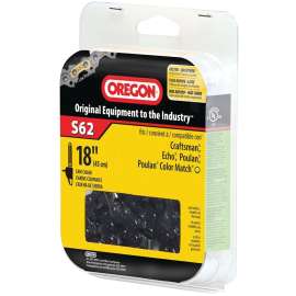 Oregon S62 Chainsaw Chain, 18 in L Bar, 0.05 Gauge, 3/8 in TPI/Pitch, 62-Link