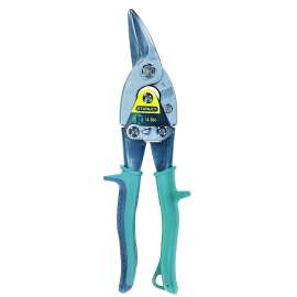 STANLEY FMHT73557 Aviation Snip, 12-1/2 in OAL, Right Cut, Steel Blade, Cushion-Grip Handle, Green Handle