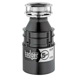 InSinkErator Badger Series 75993 Garbage Disposal, 26 oz Grinding Chamber, 3/4 hp Motor, 120 V, Steel