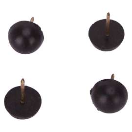ProSource FE-50670-PS Furniture Leg Tip, Round, Rubber, Black, 1/2 in Dia, 3/4 in H