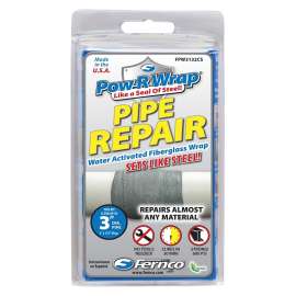 POW-R WRAP FPW3132CS Pipe Wrap Repair Kit, 132 in L, 3 in W, Epoxy/Fiberglass, Gray