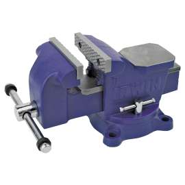 IRWIN 226304ZR Workshop Vise, 4-1/4 in Jaw Opening, 4 in W Jaw, 2.2 in D Throat, Steel