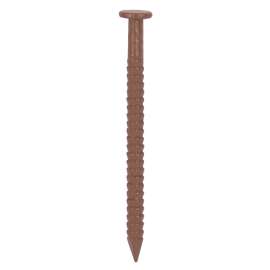 ProSource NTP-072-PS Panel Nail, 16D, 1 in L, Steel, Painted, Flat Head, Ring Shank, Brown, 171 lb
