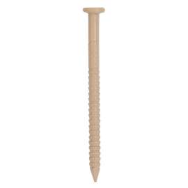 ProSource NTP-077-PS Panel Nail, 16D, 1 in L, Steel, Painted, Flat Head, Ring Shank, Tan, 171 lb